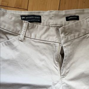Vintage lee curvy fit khaki pants size 10